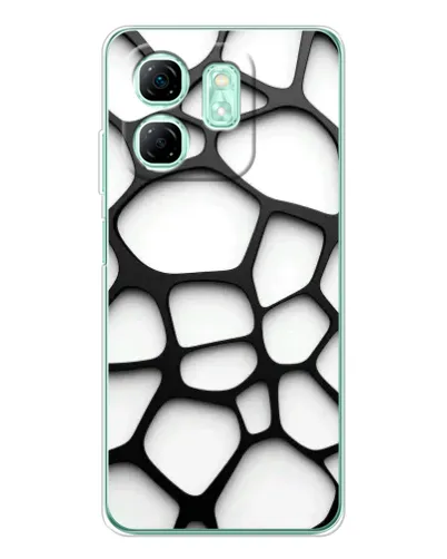 Чехол для Infinix Smart 10 HD с картинкой «Белая объемная сетка»