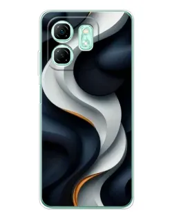 Чехол для Infinix Smart 10 HD с картинкой «Объемные черно-белые ленты» Чехол для Infinix Smart 10 HD с картинкой «Объемные черно-белые ленты»