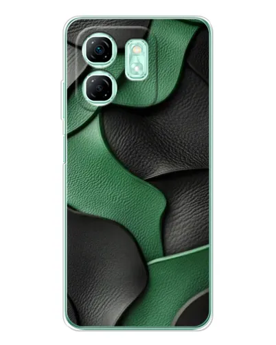 Чехол для Infinix Smart 10 HD с картинкой «Зеленые кожаные волны»