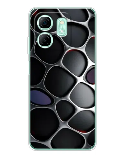 Чехол для Infinix Smart 10 HD с картинкой «Объемная темная решетка»