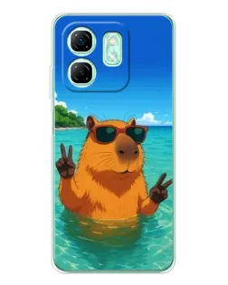 Чохол для Infinix Smart 10 HD з картинкою «Морська капібара» Чохол для Infinix Smart 10 HD з картинкою «Морська капібара»