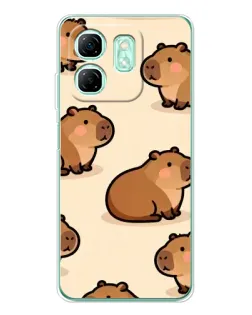 Чохол для Infinix Smart 10 HD з картинкою «Паттерн милих капібар» Чохол для Infinix Smart 10 HD з картинкою «Паттерн милих капібар»
