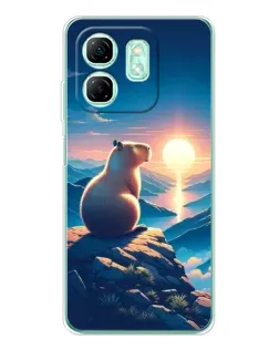 Чохол для Infinix Smart 10 HD з картинкою «Захід сонця з капібарою» Чохол для Infinix Smart 10 HD з картинкою «Захід сонця з капібарою»