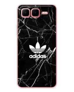 Чехол для Infinix Smart 10 Plus с картинкой «Белый мрамор Adidas»