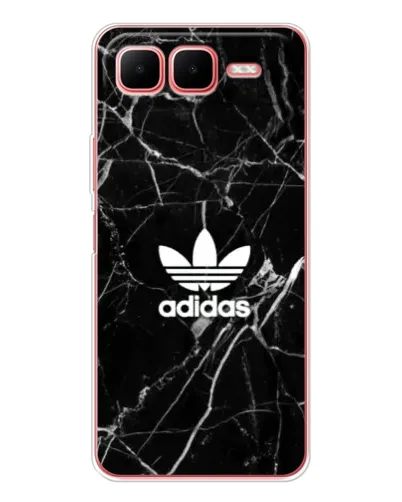 Чехол для Infinix Smart 10 Plus с картинкой «Белый мрамор Adidas»