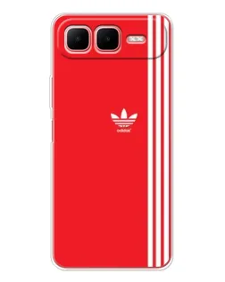Чехол для Infinix Smart 10 Plus с картинкой «Красный минимализм Adidas»