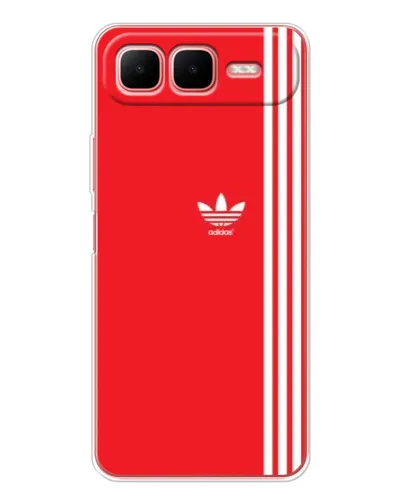 Чехол для Infinix Smart 10 Plus с картинкой «Красный минимализм Adidas»