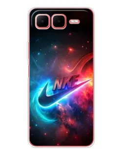 Чехол для Infinix Smart 10 Plus с картинкой «Огненный логотип Nike»