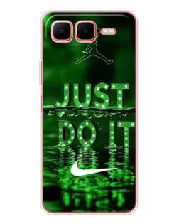 Чехол для Infinix Smart 10 Plus с картинкой «Зеленый неоновый Nike»