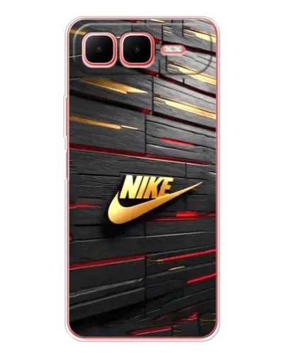 Чехол для Infinix Smart 10 Plus с картинкой «Золотой Nike на металле» Чехол для Infinix Smart 10 Plus с картинкой «Золотой Nike на металле»