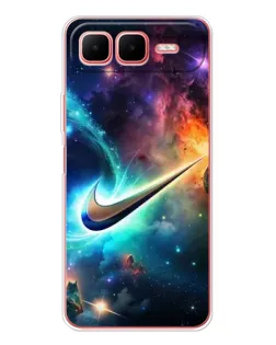 Чехол для Infinix Smart 10 Plus с картинкой «Космический Nike Swoosh»