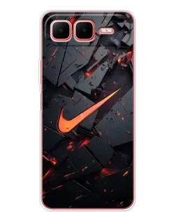 Чехол для Infinix Smart 10 Plus с картинкой «Nike — эффект разломов»