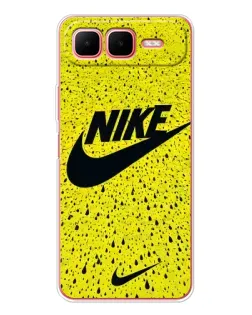 Чехол для Infinix Smart 10 Plus с картинкой «Желтый текстурный Nike»