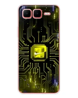 Чехол для Infinix Smart 10 Plus с картинкой «Nike — золотая искра»