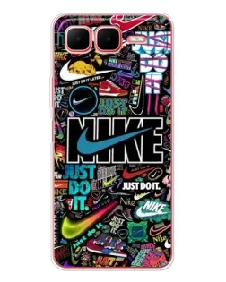 Чехол для Infinix Smart 10 Plus с картинкой «Яркий коллаж Nike»