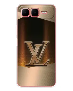 Чехол для Infinix Smart 10 Plus с картинкой «LV — золотое сияние»