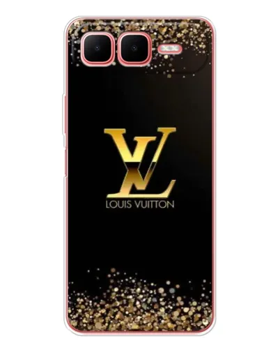 Чехол для Infinix Smart 10 Plus с картинкой «LV — золотые искры»