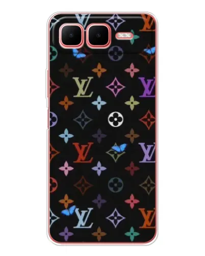 Чехол для Infinix Smart 10 Plus с картинкой «Цветная монограмма LV»