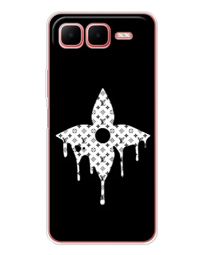 Чехол для Infinix Smart 10 Plus с картинкой «Цветочная монограмма»
