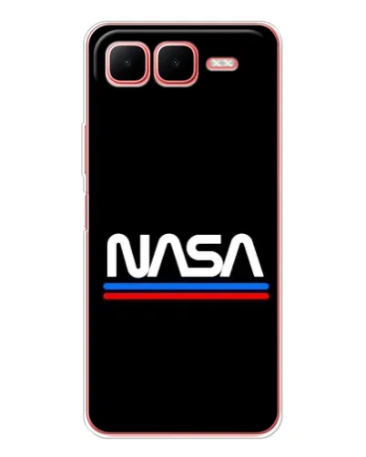 Чехол для Infinix Smart 10 Plus с картинкой «NASA — классика Red Blue»