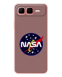 Чехол для Infinix Smart 10 Plus с картинкой «NASA — ретро космос»