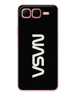 Чехол для Infinix Smart 10 Plus с картинкой «NASA — вертикальный логотип»