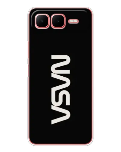 Чехол для Infinix Smart 10 Plus с картинкой «NASA — вертикальный логотип»