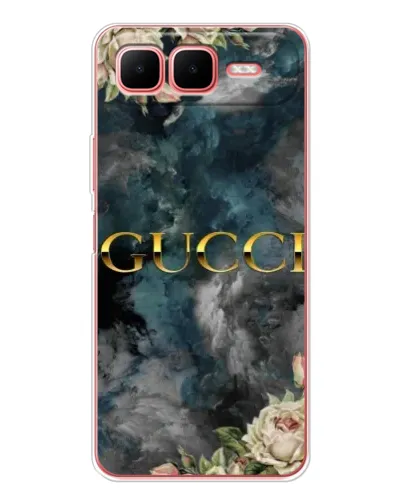 Чехол для Infinix Smart 10 Plus с картинкой «Абстрактные цветы Gucci»