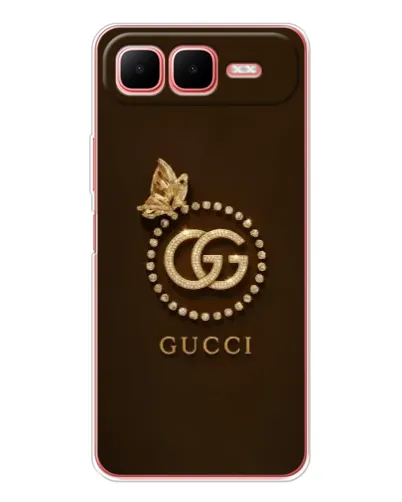 Чехол для Infinix Smart 10 Plus с картинкой «Gucci — золотая бабочка»