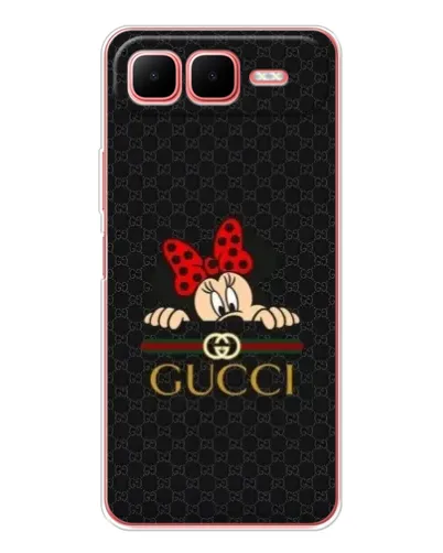Чехол для Infinix Smart 10 Plus с картинкой «Минни Маус Gucci — черный»