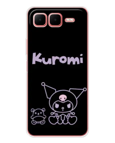 Чехол для Infinix Smart 10 Plus с картинкой «Kuromi — черный минимализм» Чехол для Infinix Smart 10 Plus с картинкой «Kuromi — черный минимализм»