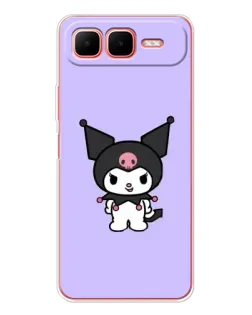 Чехол для Infinix Smart 10 Plus с картинкой «Kuromi — нежный фиолетовый»