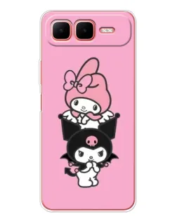 Чехол для Infinix Smart 10 Plus с картинкой «My Melody и Kuromi»
