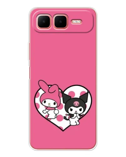 Чехол для Infinix Smart 10 Plus с картинкой «Kuromi и My Melody» Чехол для Infinix Smart 10 Plus с картинкой «Kuromi и My Melody»