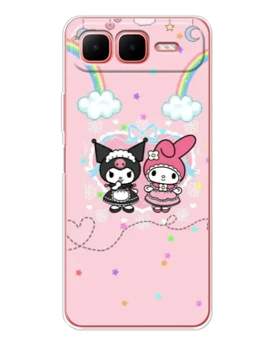 Чехол для Infinix Smart 10 Plus с картинкой «My Melody и Kuromi» Чехол для Infinix Smart 10 Plus с картинкой «My Melody и Kuromi»