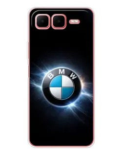 Чехол для Infinix Smart 10 Plus с картинкой «BMW — неоновое сияние»