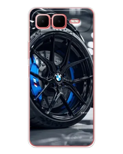 Чехол для Infinix Smart 10 Plus с картинкой «Колесо BMW вблизи»