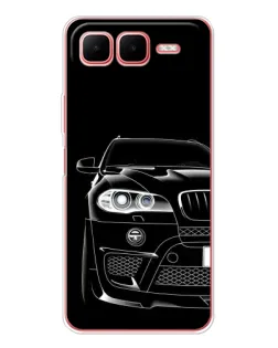Чехол для Infinix Smart 10 Plus с картинкой «Темный силуэт BMW»