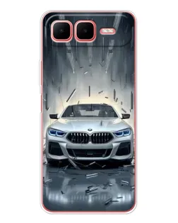 Чехол для Infinix Smart 10 Plus с картинкой «BMW в свете фар»