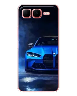 Чехол для Infinix Smart 10 Plus с картинкой «Голубая BMW M4»