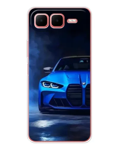 Чехол для Infinix Smart 10 Plus с картинкой «Голубая BMW M4»