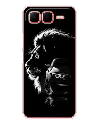 Чехол для Infinix Smart 10 Plus с картинкой «BMW и лев»