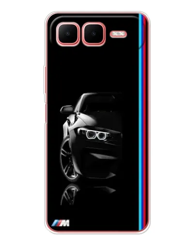 Чехол для Infinix Smart 10 Plus с картинкой «Силуэт BMW в темноте»