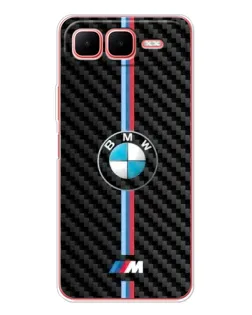 Чехол для Infinix Smart 10 Plus с картинкой «Эмблема BMW и карбон»
