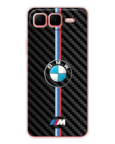 Чехол для Infinix Smart 10 Plus с картинкой «Эмблема BMW и карбон»