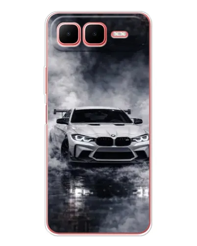 Чехол для Infinix Smart 10 Plus с картинкой «BMW сквозь туман»