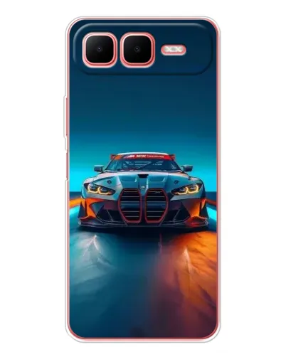 Чехол для Infinix Smart 10 Plus с картинкой «BMW — огни неона» Чехол для Infinix Smart 10 Plus с картинкой «BMW — огни неона»