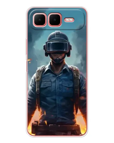 Чехол для Infinix Smart 10 Plus с картинкой «PUBG — реалистичный герой»
