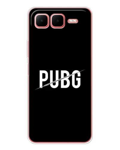Чехол для Infinix Smart 10 Plus с картинкой «PUBG — белый логотип»