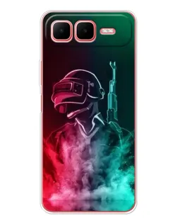 Чехол для Infinix Smart 10 Plus с картинкой «PUBG — огненный воин»